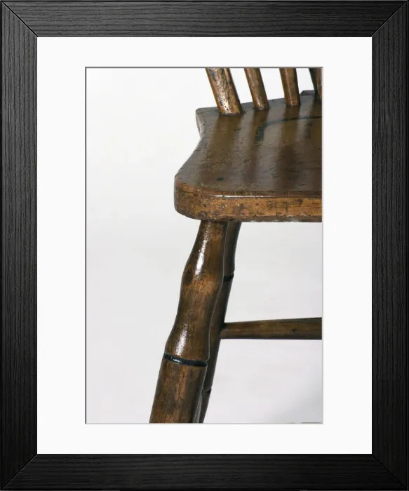 Framed Print : Windsor side chair with hoop back, detail Framed Print : Windsor side chair with hoop back, detail