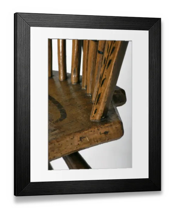 Framed Print : Windsor side chair with hoop back, detail Framed Print : Windsor side chair with hoop back, detail