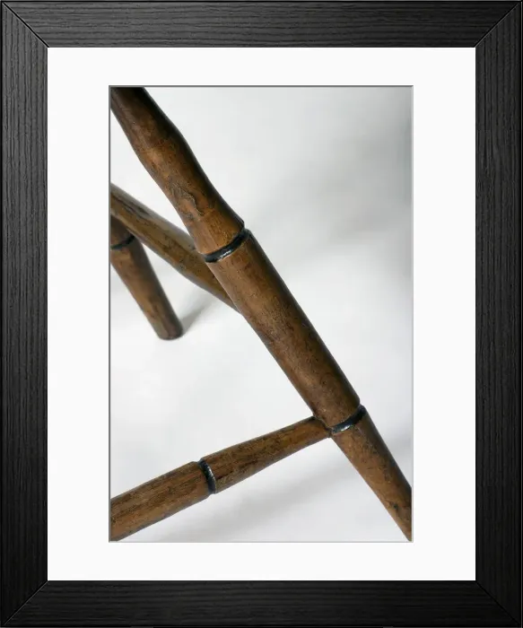 Framed Print : Windsor side chair with hoop back, detail Framed Print : Windsor side chair with hoop back, detail