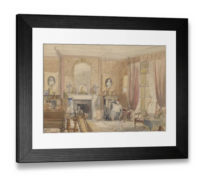 Framed Print : The Drawing Room at Bryn GlⳬNewport Mon[mouthshire]