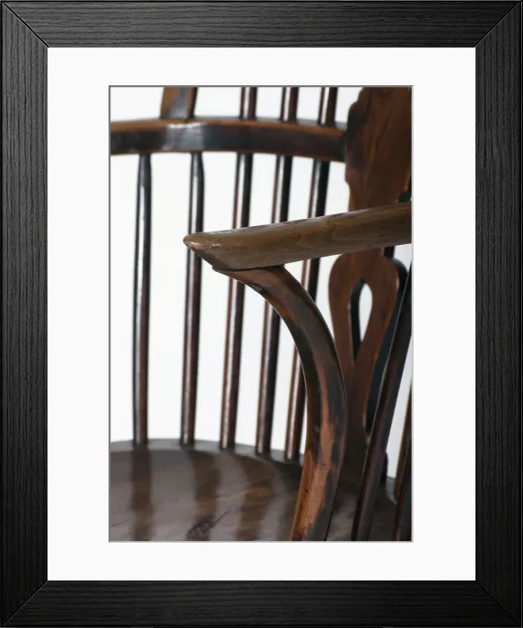 Framed Print : Windsor armchair, detail Framed Print : Windsor armchair, detail