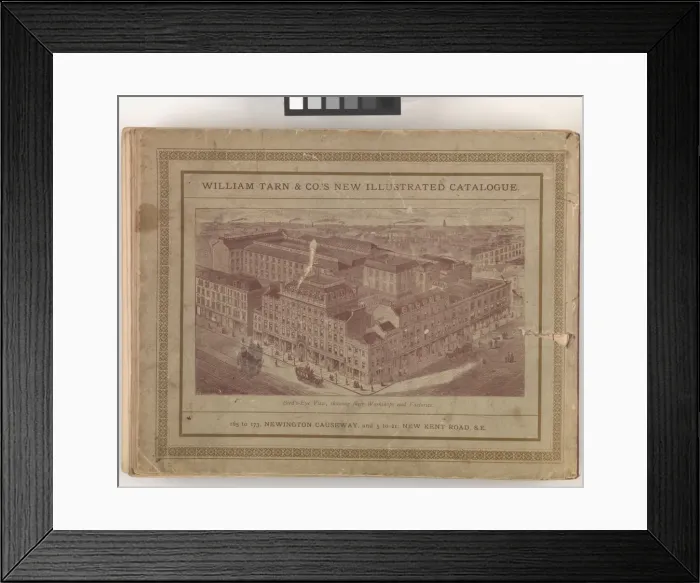 Framed Print : Back cover of William Tarn and Co.s Illustrated Catalogue Framed Print : Back cover of William Tarn and Co.s Illustrated Catalogue