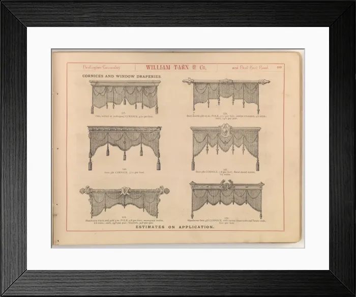 Framed Print : Page from William Tarn and Co.s Illustrated Catalogue: wit Framed Print : Page from William Tarn and Co.s Illustrated Catalogue: wit