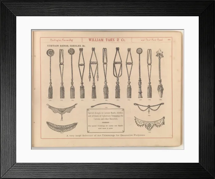 Framed Print : Page from William Tarn and Co.s Illustrated Catalogue: wit Framed Print : Page from William Tarn and Co.s Illustrated Catalogue: wit
