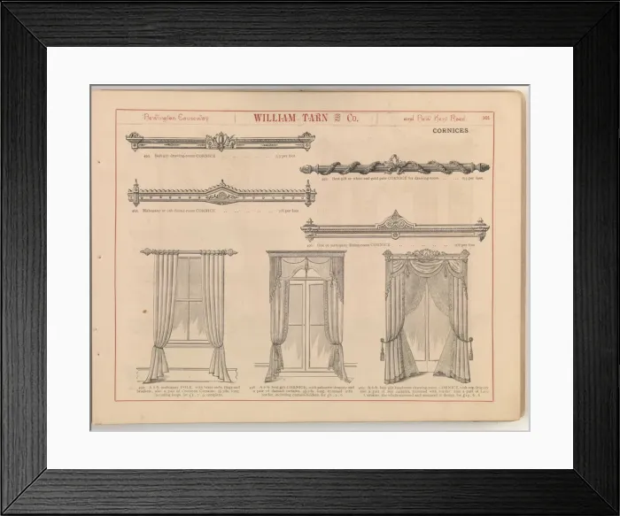 Framed Print : Page from William Tarn and Co.s Illustrated Catalogue: wit Framed Print : Page from William Tarn and Co.s Illustrated Catalogue: wit
