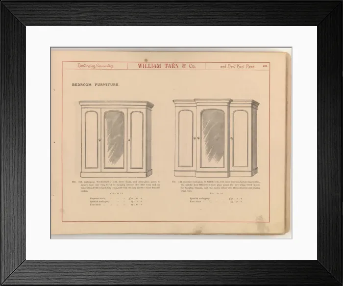 Framed Print : Page from William Tarn and Co.s Illustrated Catalogue: wit Framed Print : Page from William Tarn and Co.s Illustrated Catalogue: wit