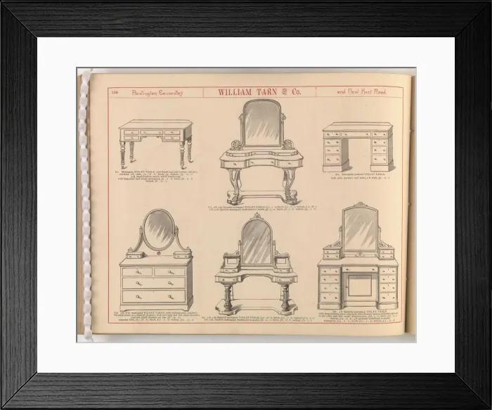 Framed Print : Page from William Tarn and Co.s Illustrated Catalogue: wit Framed Print : Page from William Tarn and Co.s Illustrated Catalogue: wit