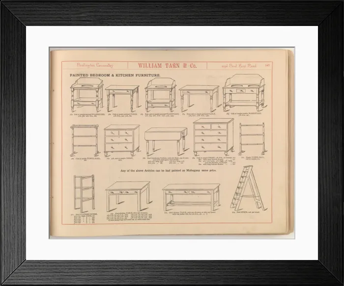 Framed Print : Page from William Tarn and Co.s Illustrated Catalogue: wit Framed Print : Page from William Tarn and Co.s Illustrated Catalogue: wit