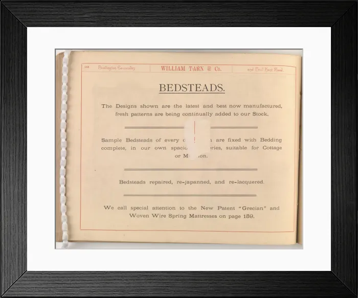 Framed Print : Page from William Tarn and Co.s Illustrated Catalogue: wit Framed Print : Page from William Tarn and Co.s Illustrated Catalogue: wit