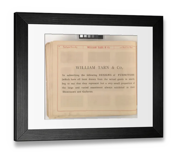 Framed Print : Page from William Tarn and Co.s Illustrated Catalogue: wit Framed Print : Page from William Tarn and Co.s Illustrated Catalogue: wit