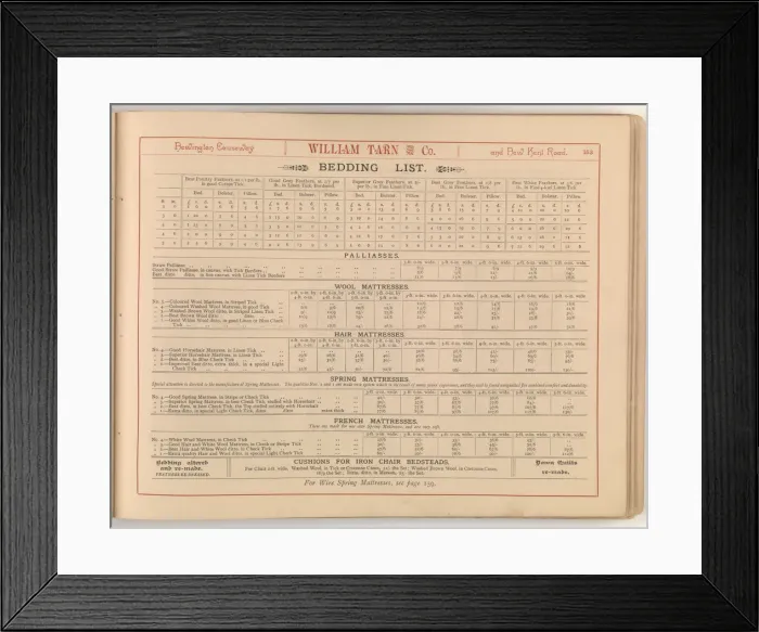 Framed Print : Page from William Tarn and Co.s Illustrated Catalogue: wit Framed Print : Page from William Tarn and Co.s Illustrated Catalogue: wit