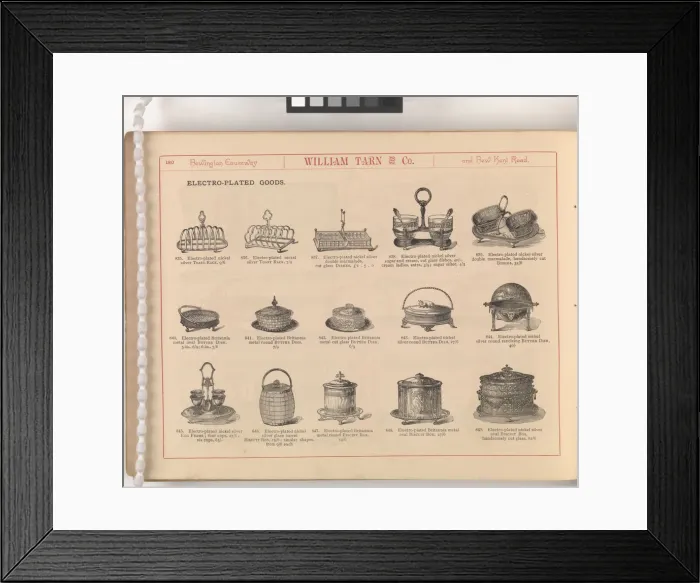 Framed Print : Page from William Tarn and Co.s Illustrated Catalogue: wit Framed Print : Page from William Tarn and Co.s Illustrated Catalogue: wit