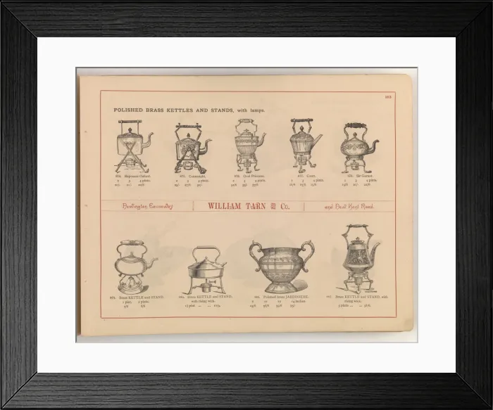 Framed Print : Page from William Tarn and Co.s Illustrated Catalogue: wit Framed Print : Page from William Tarn and Co.s Illustrated Catalogue: wit