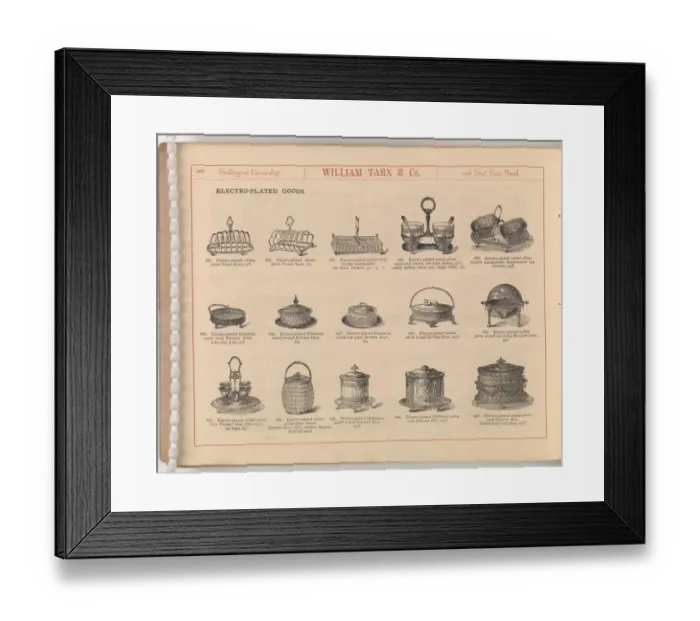 Framed Print : Page from William Tarn and Co.s Illustrated Catalogue: wit Framed Print : Page from William Tarn and Co.s Illustrated Catalogue: wit
