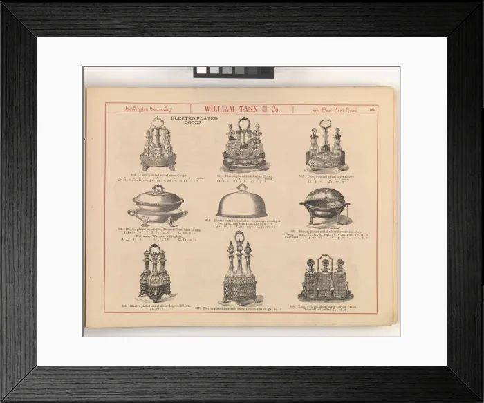 Framed Print : Page from William Tarn and Co.s Illustrated Catalogue: wit Framed Print : Page from William Tarn and Co.s Illustrated Catalogue: wit