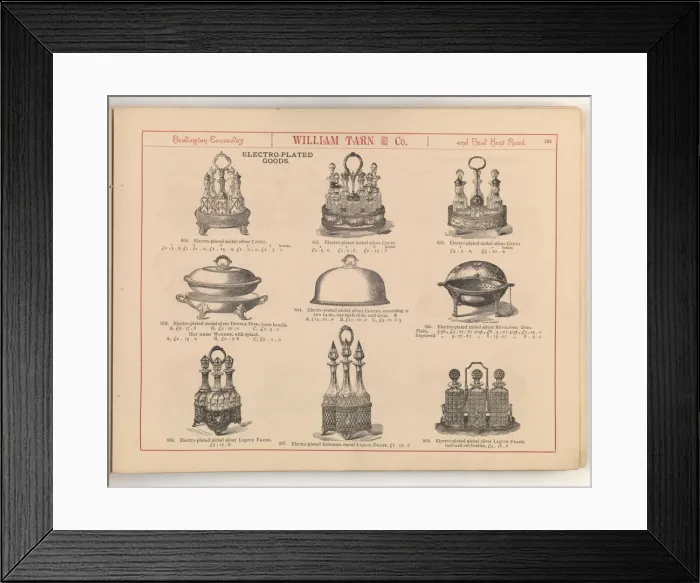 Framed Print : Page from William Tarn and Co.s Illustrated Catalogue: wit Framed Print : Page from William Tarn and Co.s Illustrated Catalogue: wit
