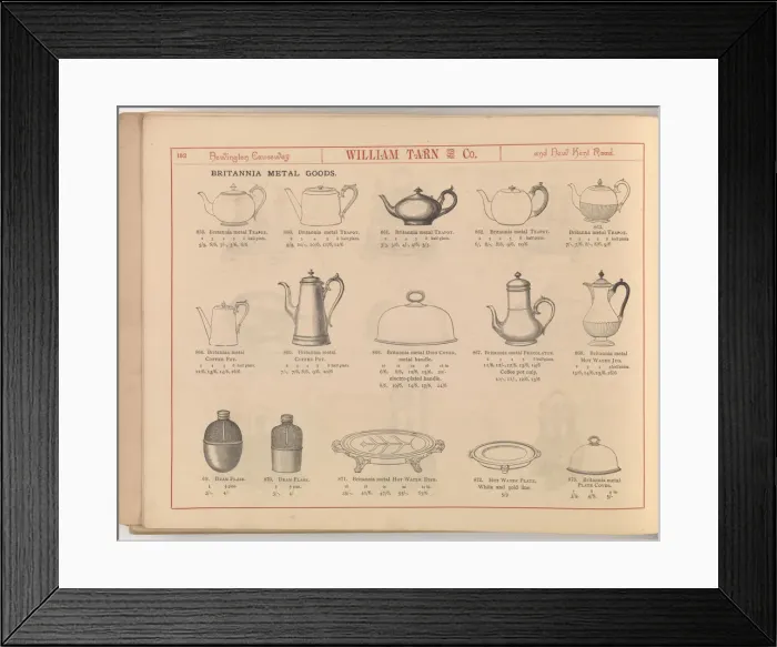 Framed Print : Page from William Tarn and Co.s Illustrated Catalogue: wit