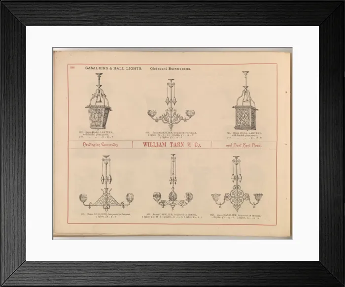 Framed Print : Page from William Tarn and Co.s Illustrated Catalogue: wit Framed Print : Page from William Tarn and Co.s Illustrated Catalogue: wit