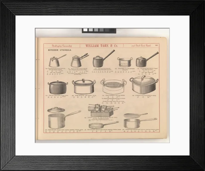Framed Print : Page from William Tarn and Co.s Illustrated Catalogue: wit Framed Print : Page from William Tarn and Co.s Illustrated Catalogue: wit