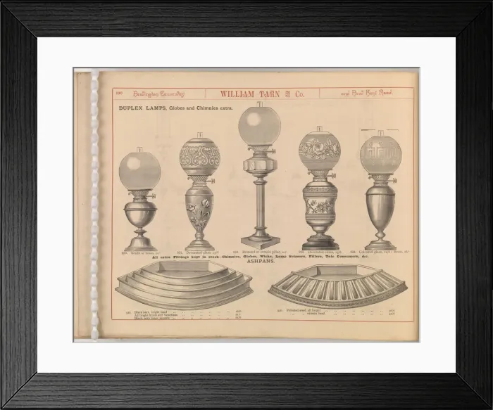 Framed Print : Page from William Tarn and Co.s Illustrated Catalogue: wit Framed Print : Page from William Tarn and Co.s Illustrated Catalogue: wit
