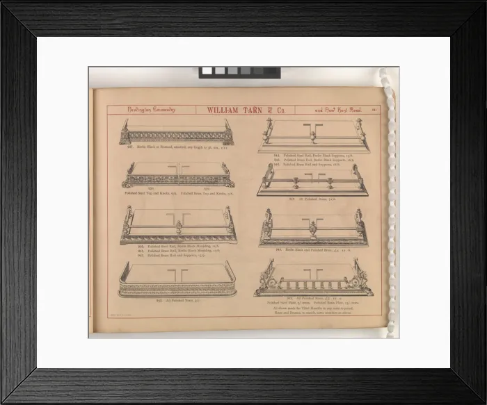 Framed Print : Page from William Tarn and Co.s Illustrated Catalogue: wit Framed Print : Page from William Tarn and Co.s Illustrated Catalogue: wit