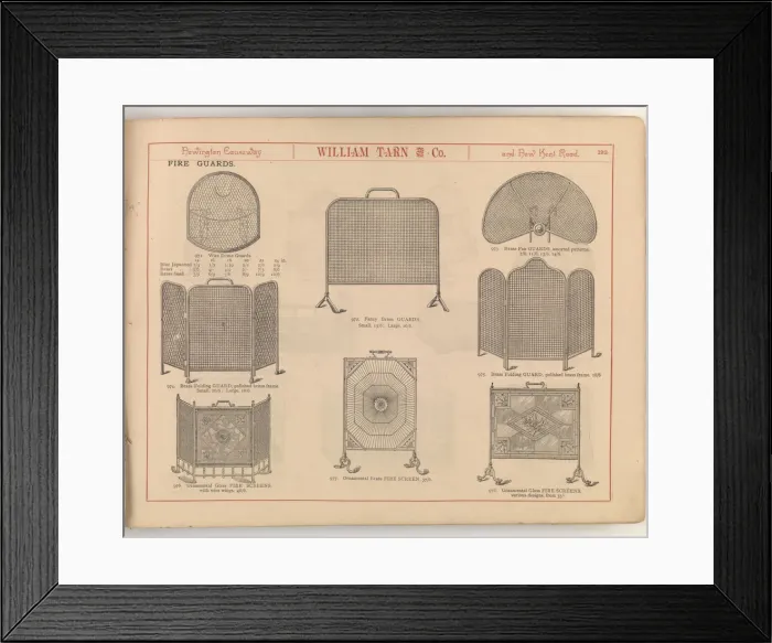 Framed Print : Page from William Tarn and Co.s Illustrated Catalogue: wit Framed Print : Page from William Tarn and Co.s Illustrated Catalogue: wit