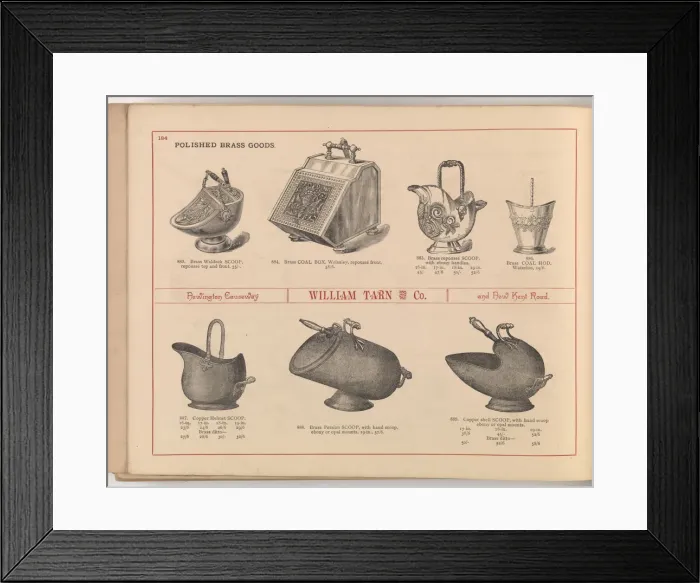 Framed Print : Page from William Tarn and Co.s Illustrated Catalogue: wit Framed Print : Page from William Tarn and Co.s Illustrated Catalogue: wit