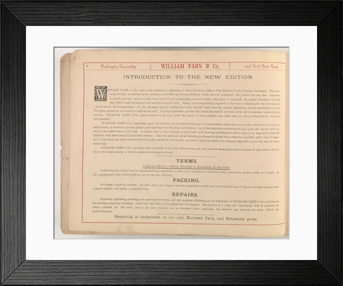 Framed Print : Page from William Tarn and Co.s Illustrated Catalogue: wit Framed Print : Page from William Tarn and Co.s Illustrated Catalogue: wit