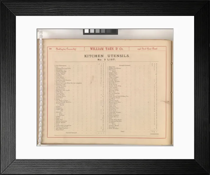 Framed Print : Page from William Tarn and Co.s Illustrated Catalogue: wit Framed Print : Page from William Tarn and Co.s Illustrated Catalogue: wit