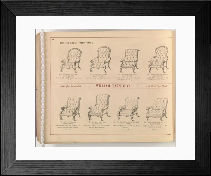 Framed Print : Page from William Tarn and Co.s Illustrated Catalogue: wit Framed Print : Page from William Tarn and Co.s Illustrated Catalogue: wit