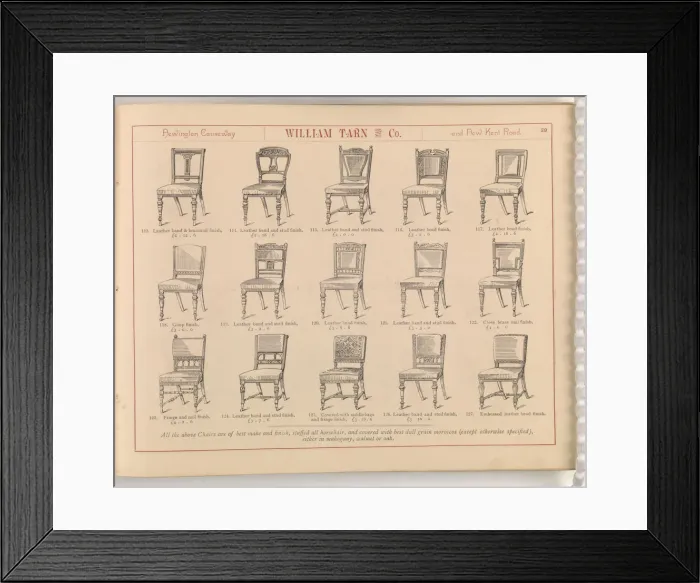 Framed Print : Page from William Tarn and Co.s Illustrated Catalogue: wit Framed Print : Page from William Tarn and Co.s Illustrated Catalogue: wit