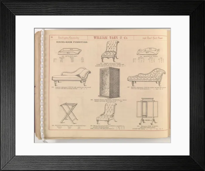 Framed Print : Page from William Tarn and Co.s Illustrated Catalogue: wit Framed Print : Page from William Tarn and Co.s Illustrated Catalogue: wit