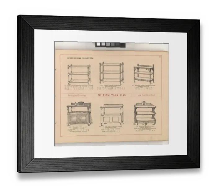 Framed Print : Page from William Tarn and Co.s Illustrated Catalogue: wit Framed Print : Page from William Tarn and Co.s Illustrated Catalogue: wit