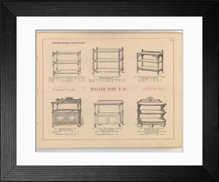 Framed Print : Page from William Tarn and Co.s Illustrated Catalogue: wit Framed Print : Page from William Tarn and Co.s Illustrated Catalogue: wit