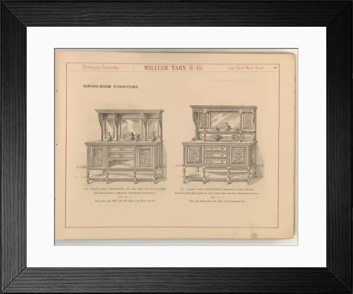Framed Print : Page from William Tarn and Co.s Illustrated Catalogue: wit Framed Print : Page from William Tarn and Co.s Illustrated Catalogue: wit