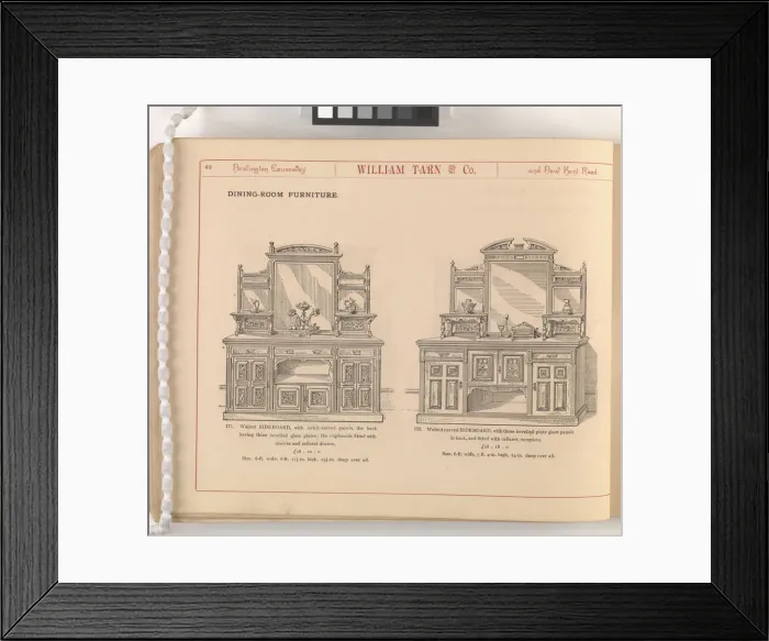 Framed Print : Page from William Tarn and Co.s Illustrated Catalogue: wit Framed Print : Page from William Tarn and Co.s Illustrated Catalogue: wit
