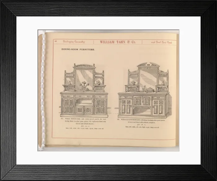 Framed Print : Page from William Tarn and Co.s Illustrated Catalogue: wit Framed Print : Page from William Tarn and Co.s Illustrated Catalogue: wit