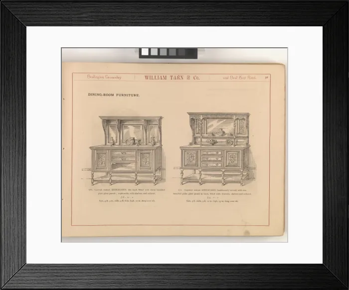 Framed Print : Page from William Tarn and Co.s Illustrated Catalogue: wit Framed Print : Page from William Tarn and Co.s Illustrated Catalogue: wit