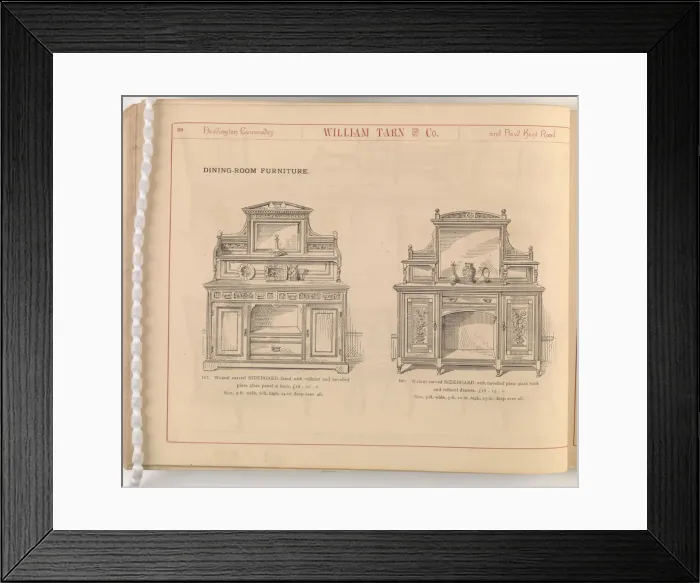Framed Print : Page from William Tarn and Co.s Illustrated Catalogue: wit Framed Print : Page from William Tarn and Co.s Illustrated Catalogue: wit