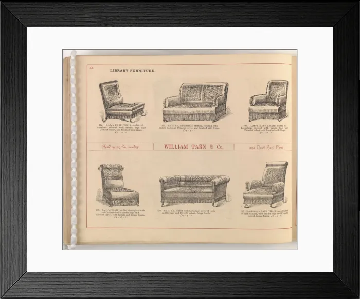 Framed Print : Page from William Tarn and Co.s Illustrated Catalogue: wit Framed Print : Page from William Tarn and Co.s Illustrated Catalogue: wit