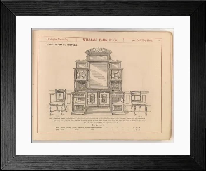 Framed Print : Page from William Tarn and Co.s Illustrated Catalogue: wit Framed Print : Page from William Tarn and Co.s Illustrated Catalogue: wit