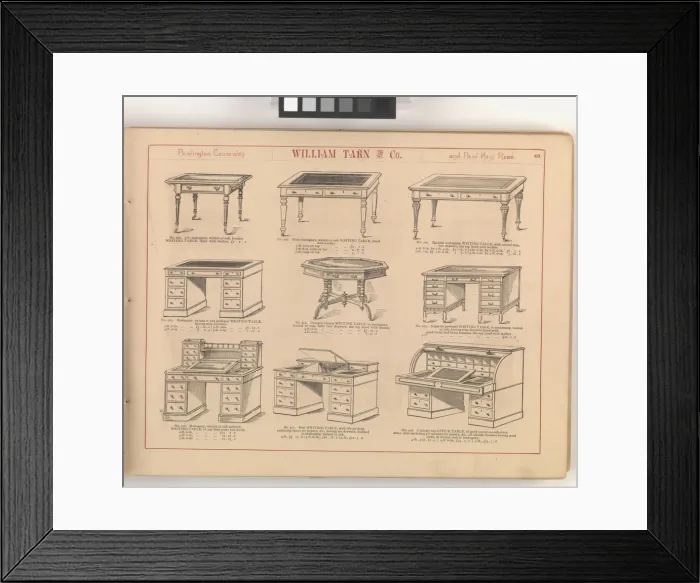 Framed Print : Page from William Tarn and Co.s Illustrated Catalogue: wit Framed Print : Page from William Tarn and Co.s Illustrated Catalogue: wit