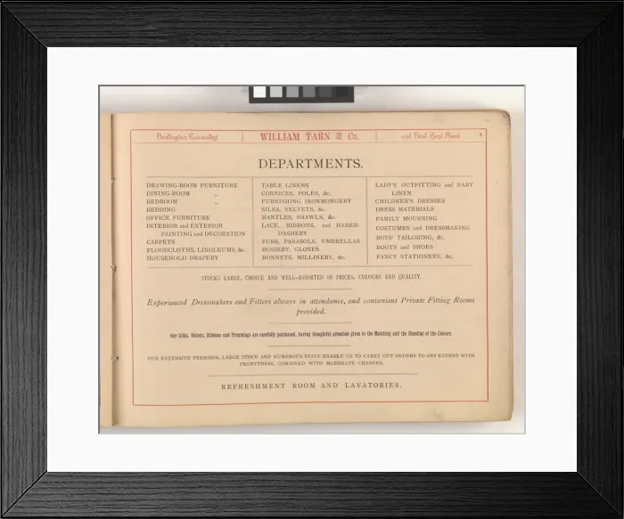 Framed Print : Page from William Tarn and Co.s Illustrated Catalogue: wit Framed Print : Page from William Tarn and Co.s Illustrated Catalogue: wit