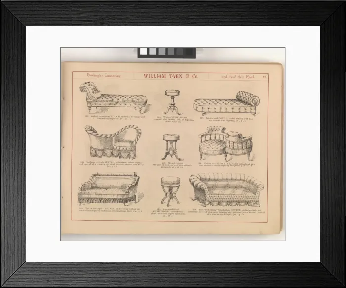 Framed Print : Page from William Tarn and Co.s Illustrated Catalogue: wit Framed Print : Page from William Tarn and Co.s Illustrated Catalogue: wit