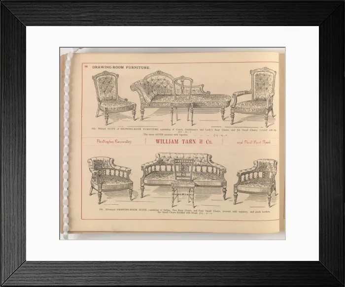 Framed Print : Page from William Tarn and Co.s Illustrated Catalogue: wit Framed Print : Page from William Tarn and Co.s Illustrated Catalogue: wit