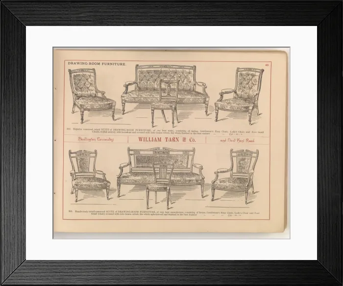 Framed Print : Page from William Tarn and Co.s Illustrated Catalogue: wit Framed Print : Page from William Tarn and Co.s Illustrated Catalogue: wit