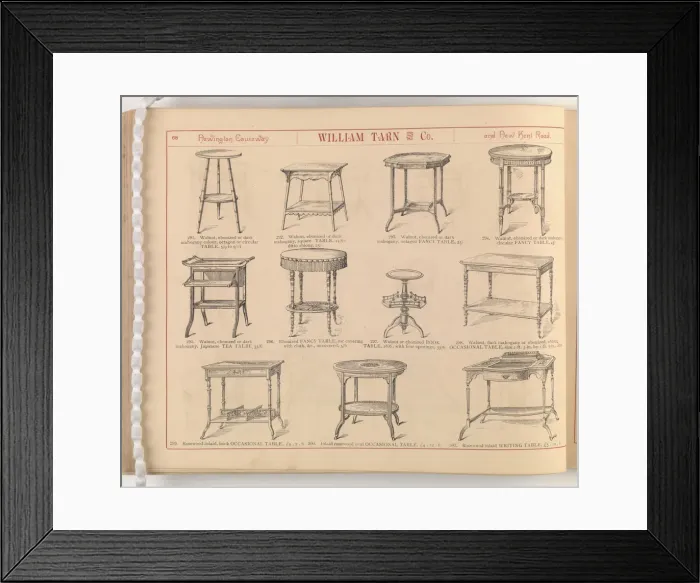 Framed Print : Page from William Tarn and Co.s Illustrated Catalogue: wit Framed Print : Page from William Tarn and Co.s Illustrated Catalogue: wit