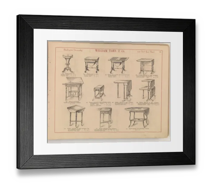 Framed Print : Page from William Tarn and Co.s Illustrated Catalogue: wit Framed Print : Page from William Tarn and Co.s Illustrated Catalogue: wit