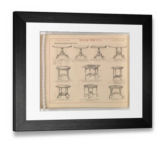Framed Print : Page from William Tarn and Co.s Illustrated Catalogue: wit Framed Print : Page from William Tarn and Co.s Illustrated Catalogue: wit