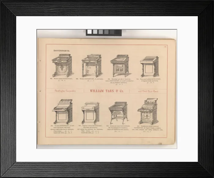 Framed Print : Page from William Tarn and Co.s Illustrated Catalogue: wit Framed Print : Page from William Tarn and Co.s Illustrated Catalogue: wit